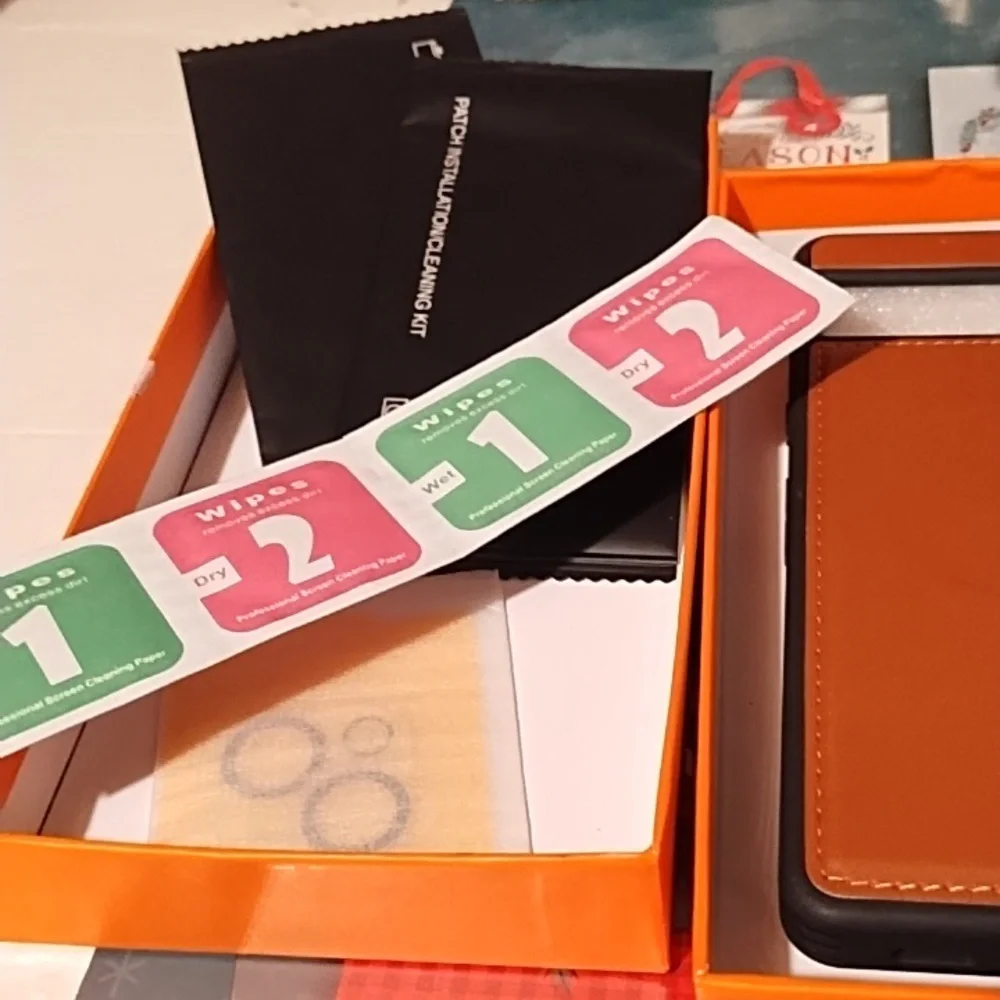 Fmpcuon 5 In 1 Brown Leather Phone Case NIP.
